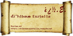 Öhlbaum Esztella névjegykártya
